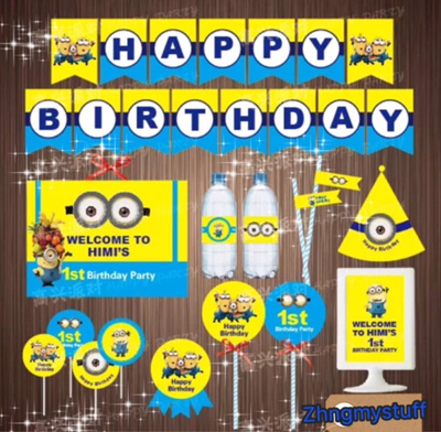 Qoo10 Diy Dessert Table Birthday Party Decorations Minions