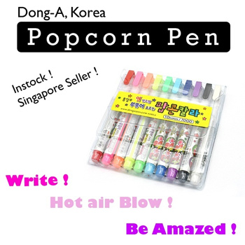 Dong-A Popcorn Puffy Paint Pen - 10 Color Set