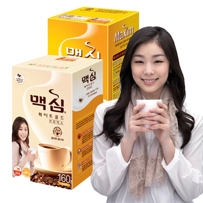 Qoo10 Maxim  Korean Instant Coffee  160 sticks White Gold 