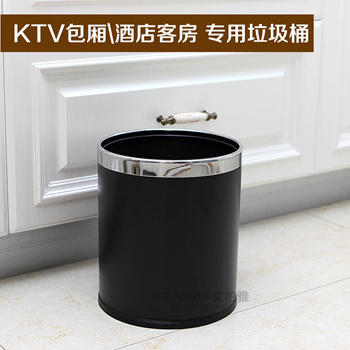 Qoo10 - Double single room barrel trash black paint for stainless