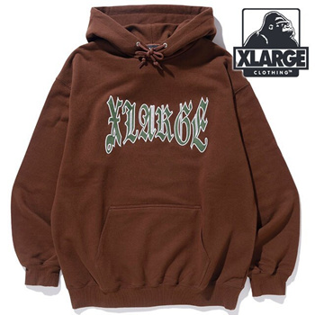 Qoo10 - XLARGE ARC LOGO PULLOVER HOODED SWEAT BROWN [101223012028