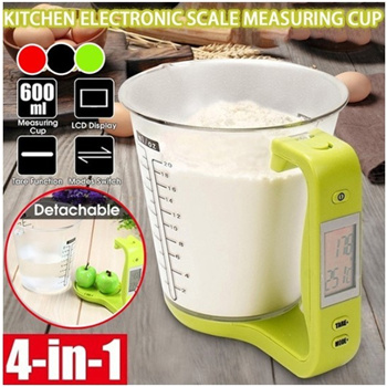 Electronic Measuring Cup LCD Screen Kitchen Used Gram Cup Scale Digital  Beaker Weigh Temperature Food Scale