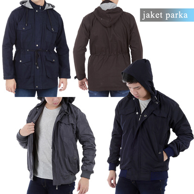 Qoo10 ELFS SHOP PAKAIAN PRIA JAKET  CASUAL  PARKA  POLOS 