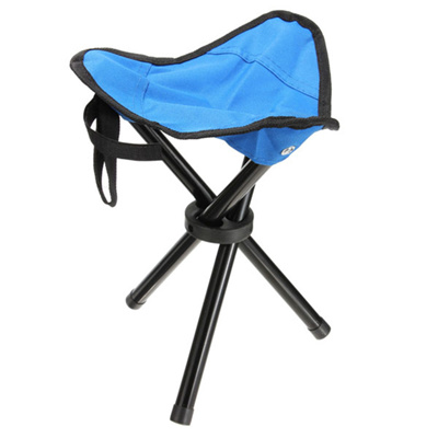 Emall Folding Chair With 3 Legs Picnic Seat Outdoor Camping Fishing Bbq Blue