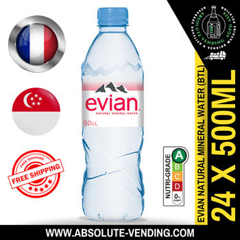 Qoo10 - EVIAN Mineral Water 500ML X 24 BOTTLES - FREE DELIVERY WITHIN 3  WORKGI : Drinks