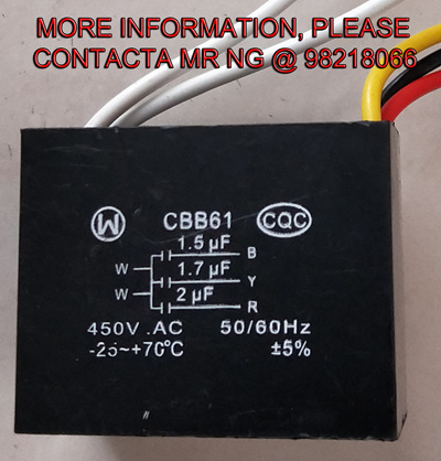 Fan Capacitor 1 5uf 1 7uf 2uf Cbb61 5 Wires Universal Ceiling Fan Capacitor