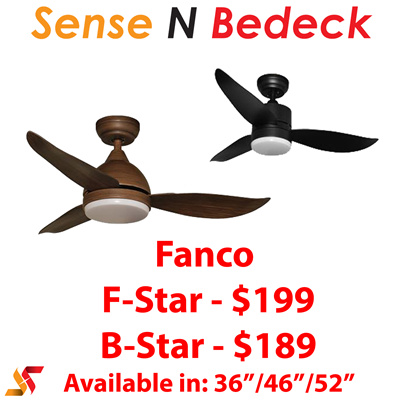 Fanco Fanfanco Dc Ceiling Fan F Star B Star Fstar Bstar 18w 3 Tone Led Light