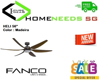 Fancofanco Heli Ceiling Fan 56 Inch 3 Tone Led Light With Remote Free Delivery