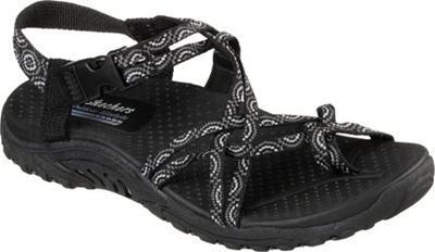 skechers reggae womens black