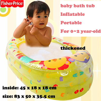 Fisher Price Baby Bath Inflatable Tub Environmental Friendly Thickening Design For 0 2 Years O