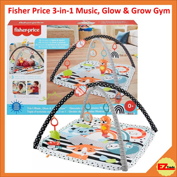 Fisher Price - 3-In-1 Music, Glow and Grow Baby Gym