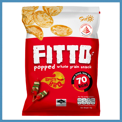 Qoo10 - Fitto Popped Whole Grain Original / spicy bbq Snack (10 x 15g