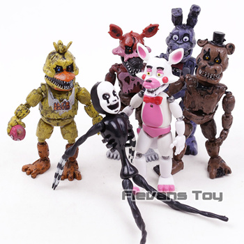 NEW 5PCS Five Nights at Freddy's toy Freddy Bonnie foxy chica toys