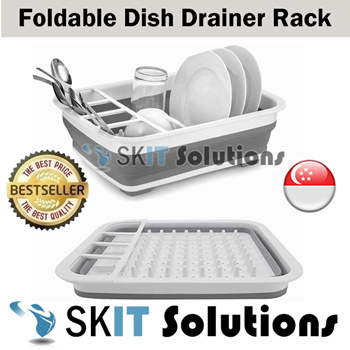 Foldable Drying Rack Drainer Dinnerware Basket Organizer