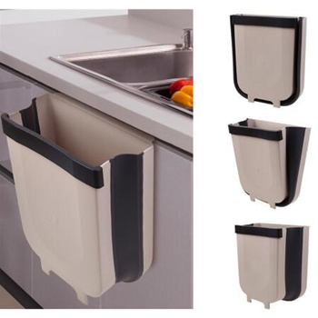Qoo10 - Folding Waste Bin Kitchen Cabinet Door Hanging Trash Bin Trash Can  Wal : Kitchen & Dining