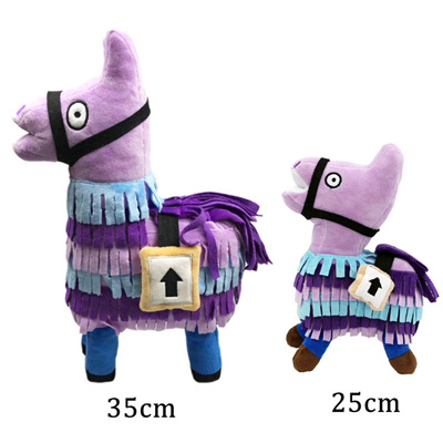 qoo10 fortnite llama plush doll rainbow fluffy soft stuffed toys 25 35cm toys - fortnite llama plush