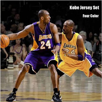 Yellow Colour Lakers 24 Jersey Imported Quality