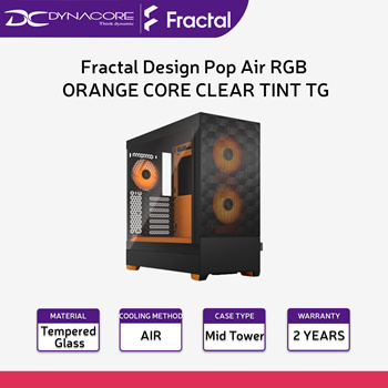 Fractal Design Pop Mini Air RGB Black Tempered Glass Clear Tint