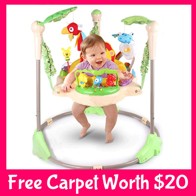 Free Carpet Doodle Board Rainforest Jumperoo Baby Swing Developmental Toy Rocker Bouncer