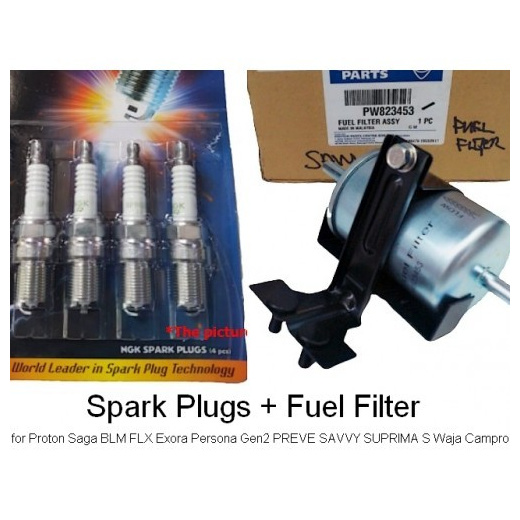 Qoo10 Fuel Filter Spark Plug For Exora Saga Blm Flx Waja Persona Gen2 Prev Automotive Ind