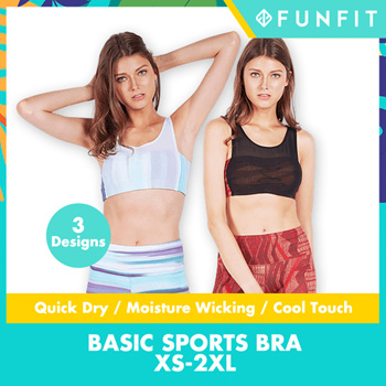 Qoo10 - [FUNFIT] Basic Sports Bra (Variety Print) : Underwear & Socks