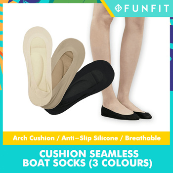 Qoo10 - FUNFIT Cushion Seamless Boat Socks : Underwear & Socks