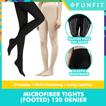 Qoo10 - FUNFIT Microfiber Tights (Footed) 120 Denier : Underwear & Socks
