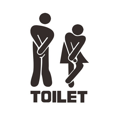 Funny Bathroom Entrance Sign Sticker For Home Cafe Hotel Toilets Door Decor