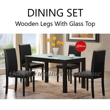 glass top dining table with storage