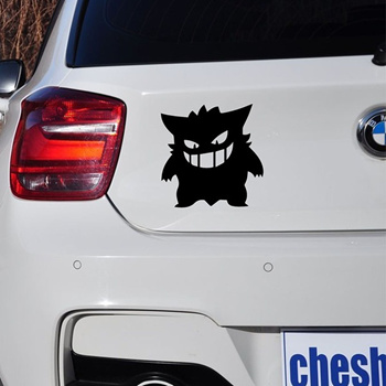  Gengar Character Silhouette Vinyl Sticker Car Decal (6 Black)  : Automotive