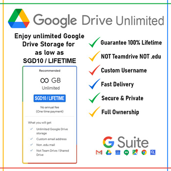 Qoo10 - Genuine Unlimited Google Drive Storage Cloud Lifetime Custom  Username  : Computer & Game