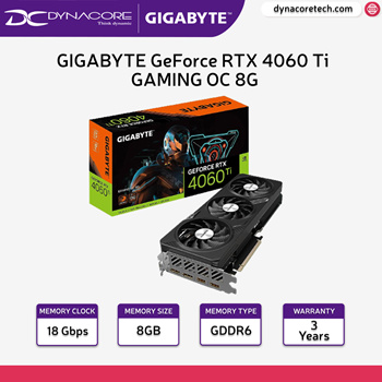 Gigabyte GeForce RTX 4060 Ti GAMING OC 8G GDDR6 GV-N406TGAMING OC-8GD Video  card