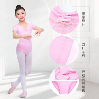 Girls Ballet Dance Leotards Kids Cotton Gymnastics Bodysuits