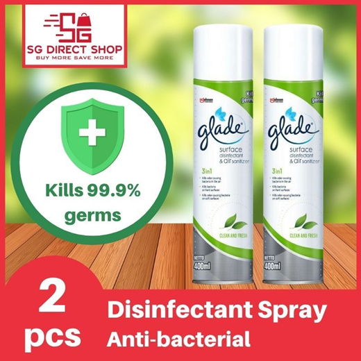 Qoo10 [Bundle 2] Glade Disinfectant Spray Air Sanitizer Clean Fresh