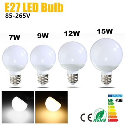 Globe 85-265V 7/9/12/15W 5730 SMD E27 Led Lamps Ball Bulb Spot Light 360 Degree