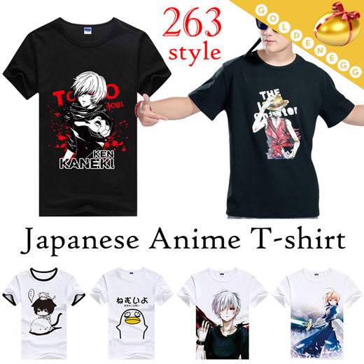 Qoo10 - Japanese Anime T-shirt for men and women AnimationComic