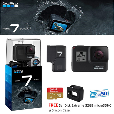 Qoo10 Gopro Hero 7 Black 1 Year Local Free 32gb Micro Sd