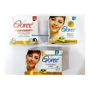 Qoo10 - Goree Whitening Beauty Cream + Goree Day and Night Cream +