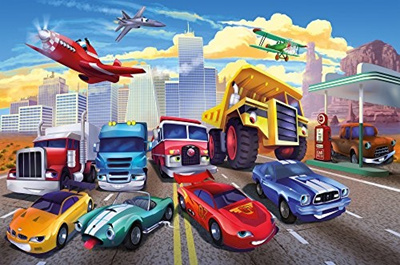 Qoo10 Great Art Wallpaper Children S Room Cars Planes Race