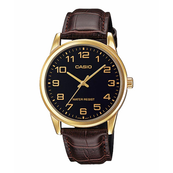 Casio classic hot sale leather watch