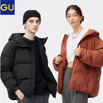 GU heat padded short jacket is super cute, petite friendly, and