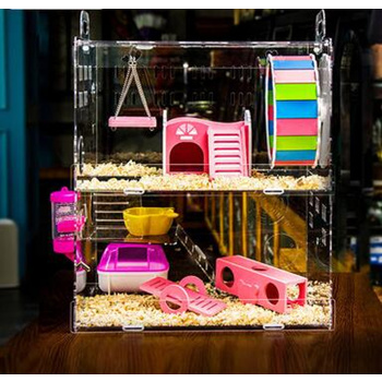 transparent hamster cage