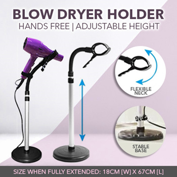 Adjustable Height Hair Dryer Stand Stand With Heavy Non Tipping