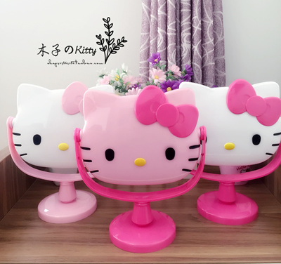 Qoo10 Hello Kitty Cute Cartoon Rotating Mirror Dresser Desktop