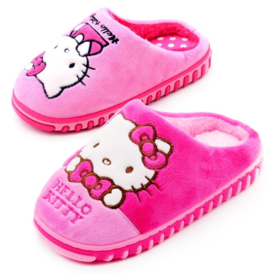 Hello Kitty Cute Girl Hello Kitty Girls Slippers House Shoes Warm Plush Cotton Slippers For Children