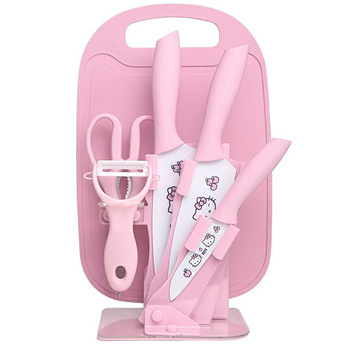 HELLO KITTY KNIFE PLUS PEELER AS A SET, BRAND NEW