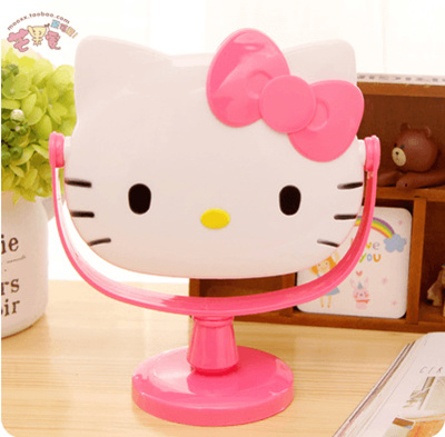 Qoo10 Hello Kitty Makeup Mirror Cartoon Rotating Table Mirror