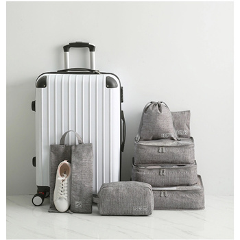 suitcase with toiletry bag