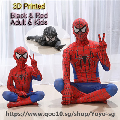 High Quality Spider Man Spiderman Costume Fancy Dress Adult And Children Halloween Costume Red Black - be spiderman roblox bedding spiderman news games games