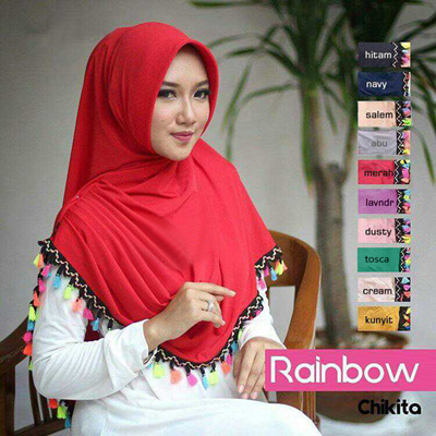  Jilbab Rawis Rainbow  Pict Hijab and Jilbab 